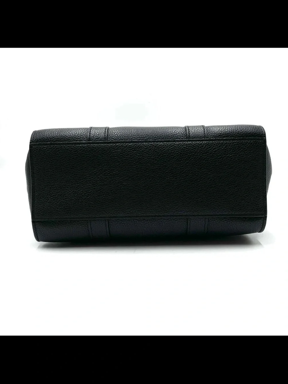 Mulberry Black Leather Top-Handle Satchel with Gold Turn-Lock
